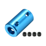 Aluminum Blue Small Coupling Size L25xD14mm - Inner Diameters 5x8mm