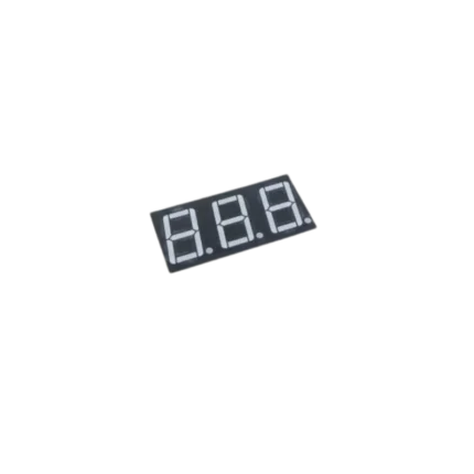 A 0.56-inch 3-digit common anode 7-segment red LED display module with protruding connector pins.