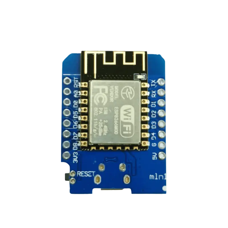 ESP-12 D1 Mini V2 Board 2 Wemos D1 Mini V2 Board ESP-12F WiFi Module microcontroller with ultra-compact layout, USB serial interface, and integrated antenna