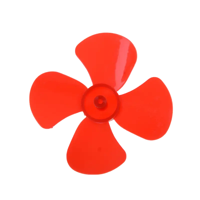 Four Blade Propellers With 56 Mm Diameter, Red Premium 56mm red Four-Blade Propeller with 1.95mm Hole | Perfect for RC Models - Image 1