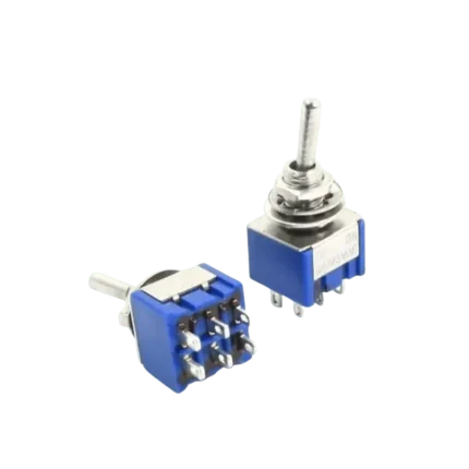 Mini Toggle Switch 6 Pins-SPDT-ON-OFF-ON (6A,125VAC)