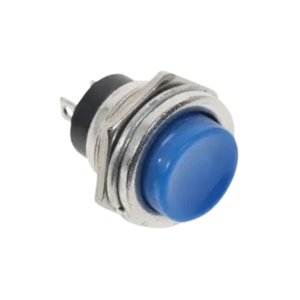 Push button metal 2 pin , Blue