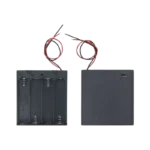 4xAA Battery Holder Case with Lead Wires and On/Off Switch
