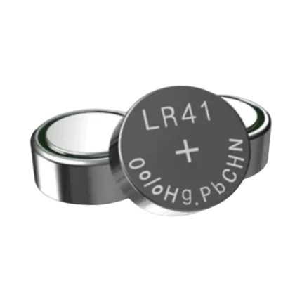 AG3 LR41 192 1.5V alkaline button cell battery showing the smooth positive terminal side with engraved text on a clean, solid background.