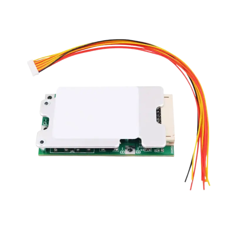 BMS 10S (36V - 30A) Lithium Battery Protection Module A BMS 10S 36V 30A lithium-ion battery protection board with aluminum heat sink and multi-pin balance wire harness.