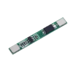 A compact 1S 3A 3.7V 2-MOS lithium battery protection circuit board with pre-attached nickel connection strips.