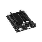 An ESP32 30-pin expansion breakout board featuring header sockets for an ESP32 module, screw terminals, and power distribution rails.