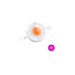 A high-power 1W pink SMD LED diode featuring a clear lens and metallic contact pads.