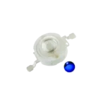 A high-power 1W blue SMD LED diode featuring a clear lens and metal contact pads.