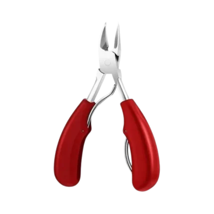 MR micro diagonal wire flush cutter tool with sharp steel jaws and red cushioned anti-slip handle grips.