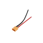 A heavy-duty 15cm power extension cable featuring a yellow nylon XT60 male connector with gold-plated pins, attached to thick red and black flexible 14AWG silicone wires.